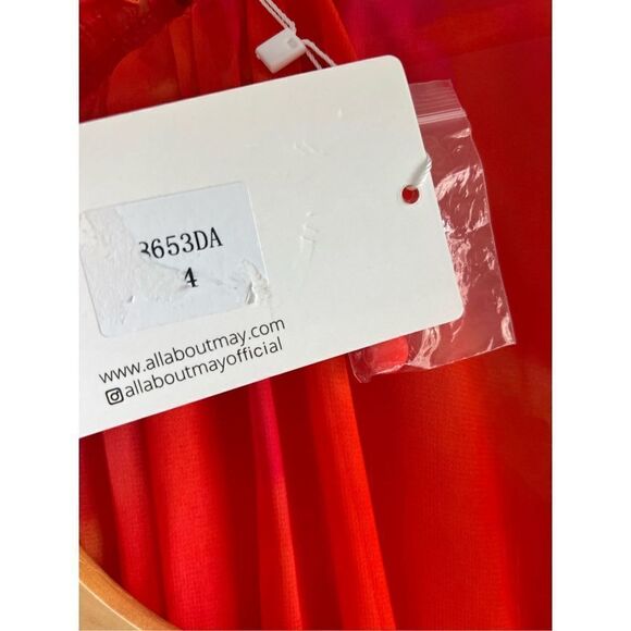 All About Mary Orange Dress - Picture 3 of 3